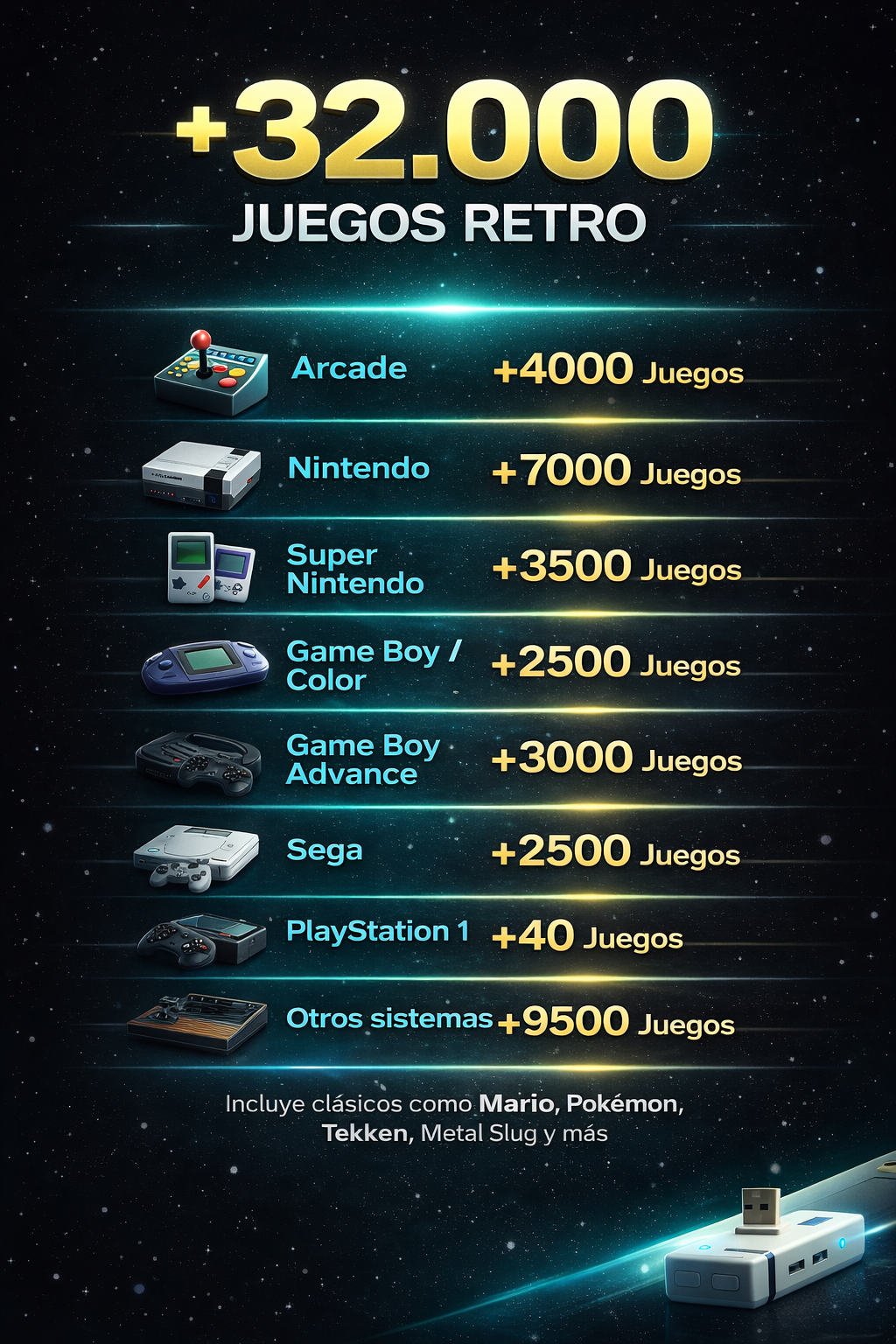Consola 20mil juegos 4K 